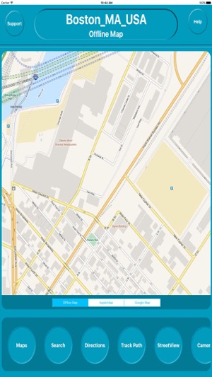 Boston MA USA Offline Map Navigation GUI
