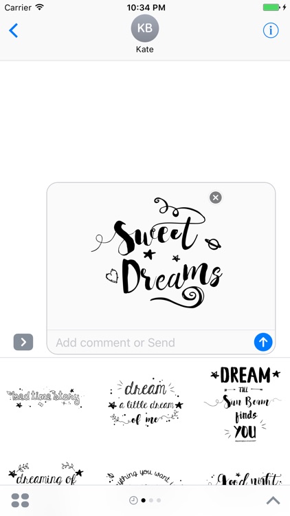 Good Night Typography Stickers for iMessage screenshot-0