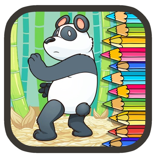 Kids Play Panda Holiday Game Coloring Book icon