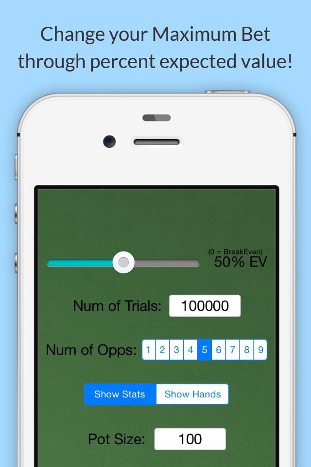 Max Bet Poker Odds Calculator screenshot 3