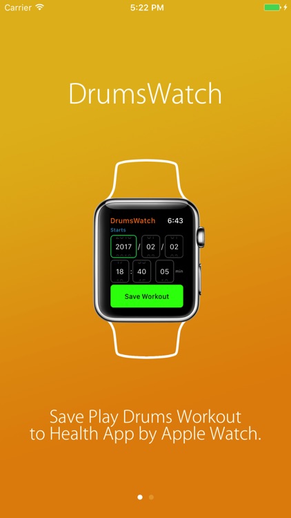 DrumsWatch - Save Drums Workout for Apple Watch