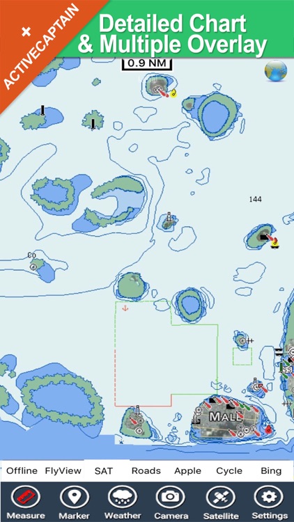 Maldives offline charts GPS map Navigator