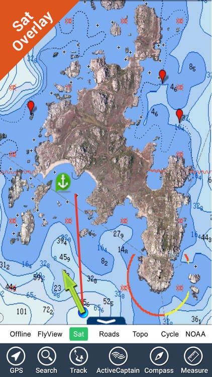 Adriatic sea GPS HD nautical charts fishing map
