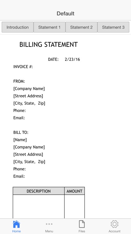 Billing Statement