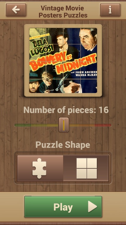 Vintage Movie Posters Puzzles