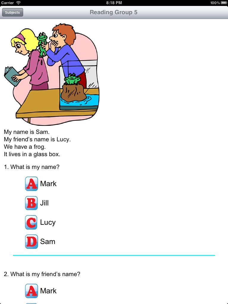 1st Grade Reading Comprehension screenshot 2