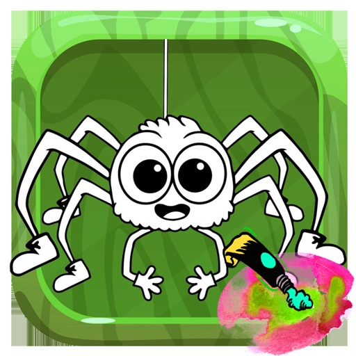 Tap Spiders Paint Game For Kid Icon