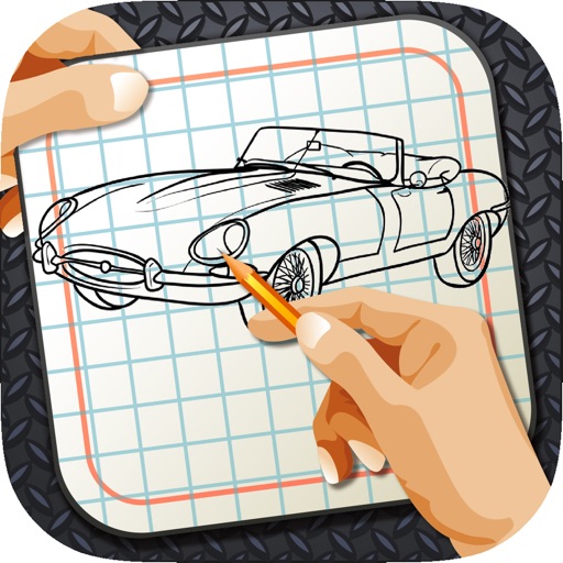 Learning to Drawing for Retro Cars Books Icon