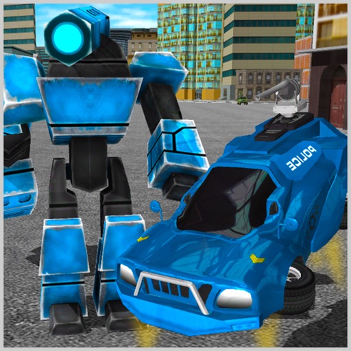 Flying Hero Robot: City Police Super Car Simulator Icon