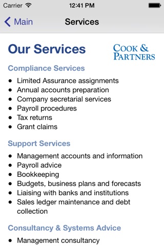 Cook and Partners TaxApp screenshot 2