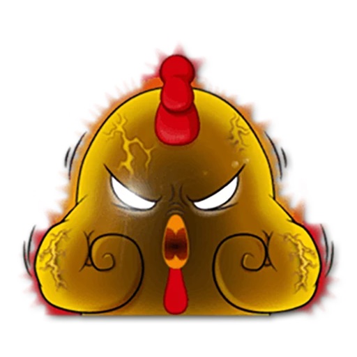 Chubby Rooster Stickers