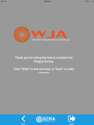 WJA Fatigue Survey screenshot 4