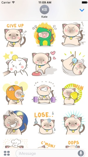 Simi the Siamese kitten 2 for iMessage Sticker(圖2)-速報App