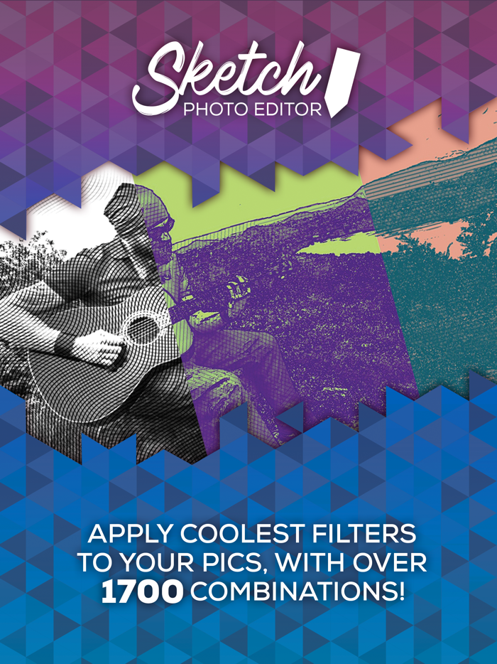 素描照片编辑铅笔画色彩效果