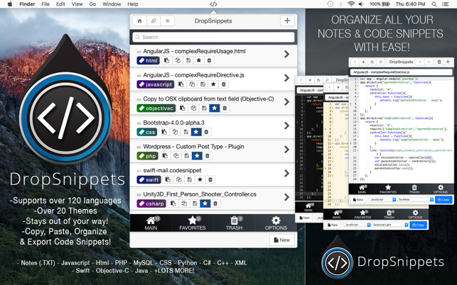 DropSnippets - Menubar Code Snippet & Note Manager(圖1)-速報App