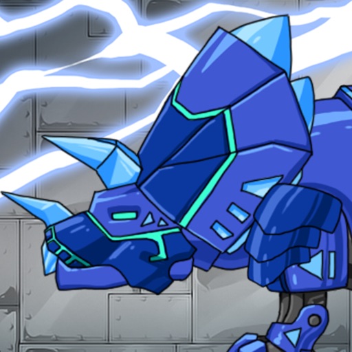 Dino Robot - Tricera Blue Icon