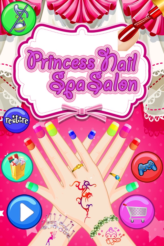Princess Nail Spa Salon Beauty Fashion Girls Games screenshot 4