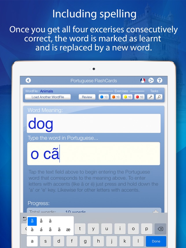 Learn Portuguese FlashCards for iPad(圖5)-速報App