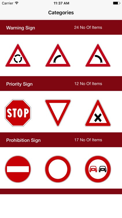 Italy Road Traffic Signs