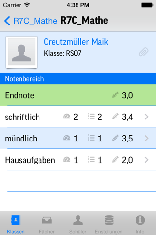 Notenbuch für Lehrkräfte screenshot 3