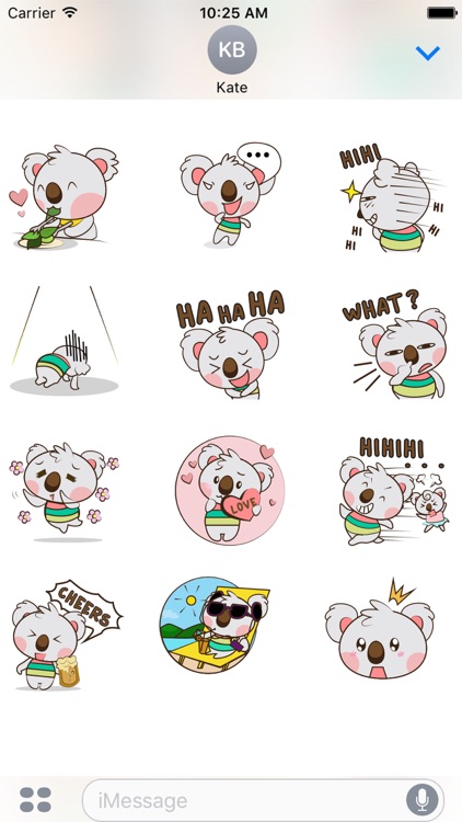 Kuruu, the cute little koala for iMessage Sticker