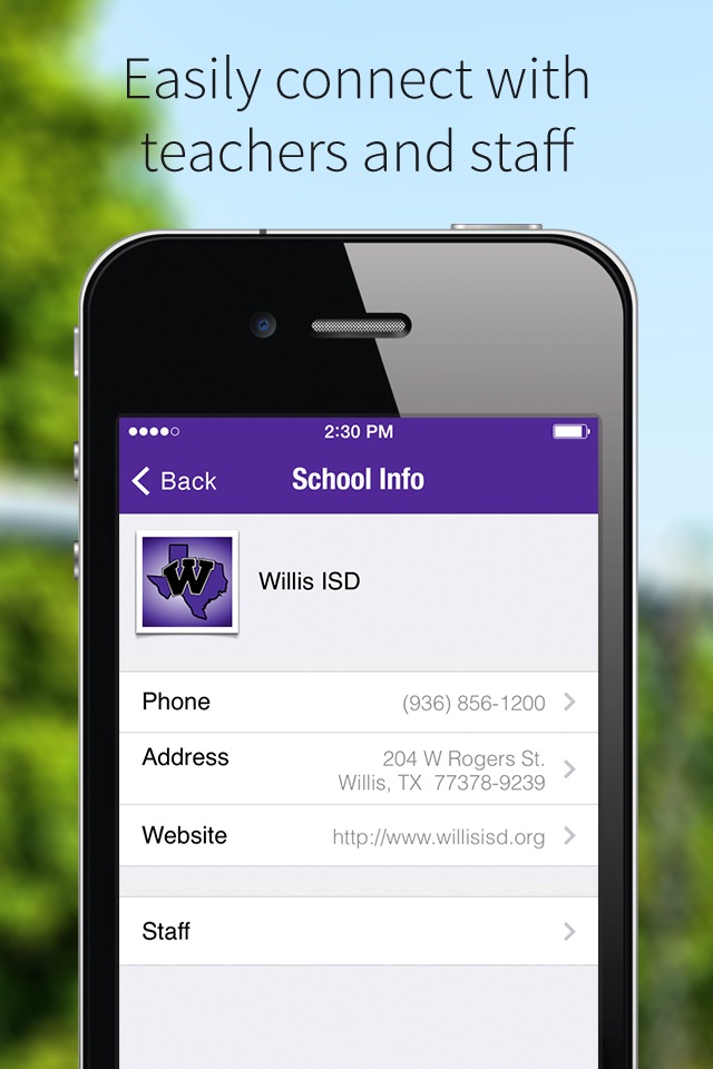 Willis ISD screenshot 2