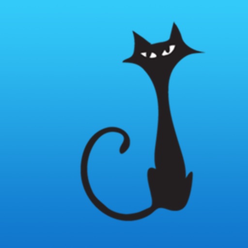 Cute Black Cat Talk Sticker icon