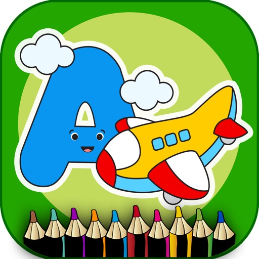 ABC Alphabet Vocabulary coloring pages for kids iOS App