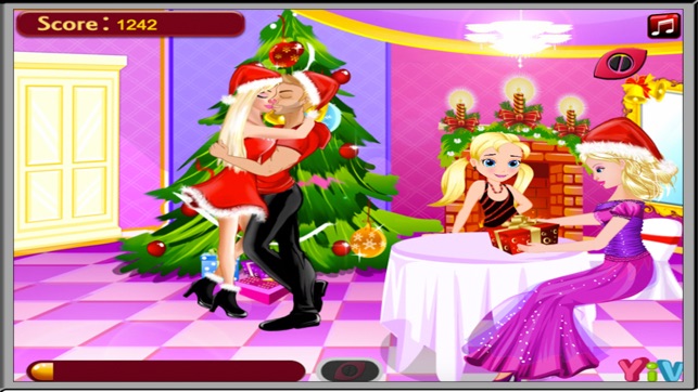 Princess Kissing in Christmas Festival