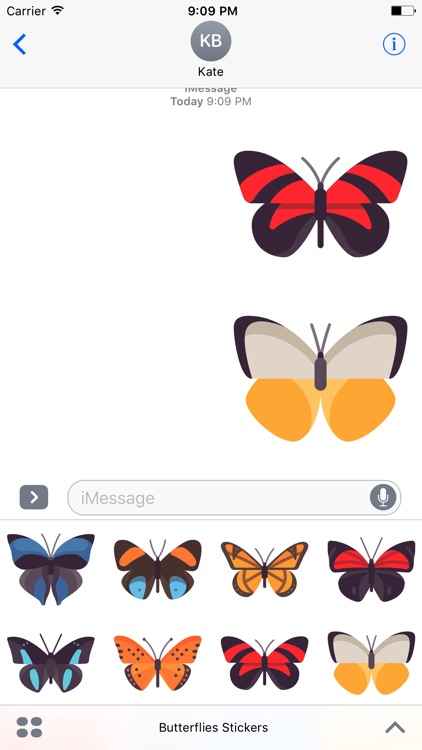 Butterflies Stickers - Wonderful Emoji