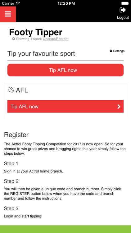 Actrol Footy Tipping