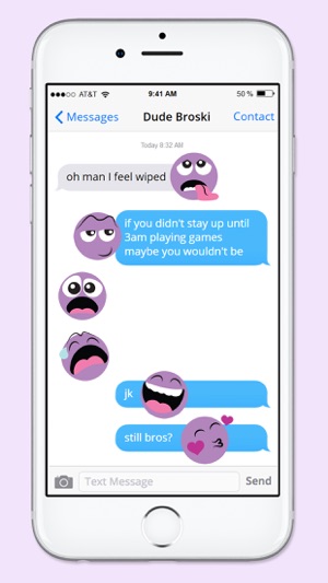 Purple People Emojis Sticker Pack(圖2)-速報App