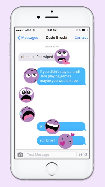 Purple People Emojis Sticker Pack