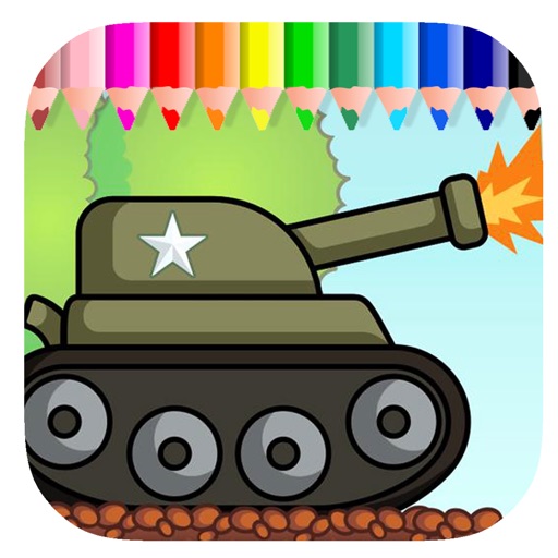Free Monster Tanks Coloring Page Game Version Icon