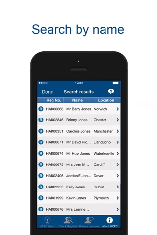 HCPC – Check the Register screenshot 3