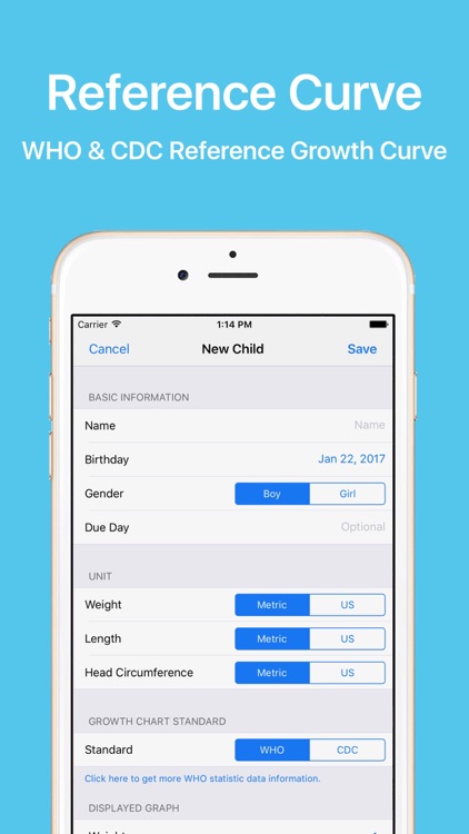 Growth - Baby Growth Data Recorder