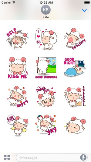 Kuri , the little sheep for iMessage Sticker(圖1)-速報App