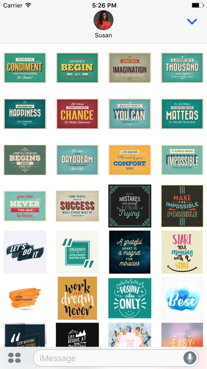 Motivational Stickers for iMessage Chat Emojis