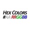 Adjust the color channels to view Hexadecimal colors