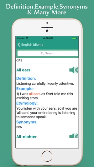 English Idioms - English Proverbs Slangs and Verbs(圖3)-速報App