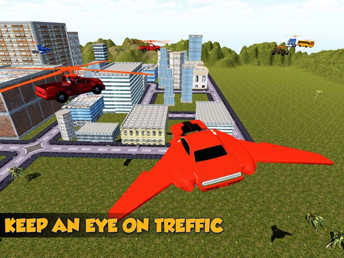 Airborne Super Car Driving Racing Drone Rivals