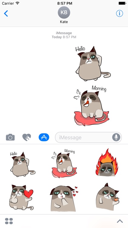 Grumpmoji - grumpy cat emoji stickers