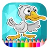 Little Duck Coloring Book Page Game Education