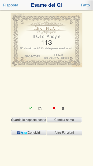 SCARICARE TEST QUOZIENTE INTELLETTIVO