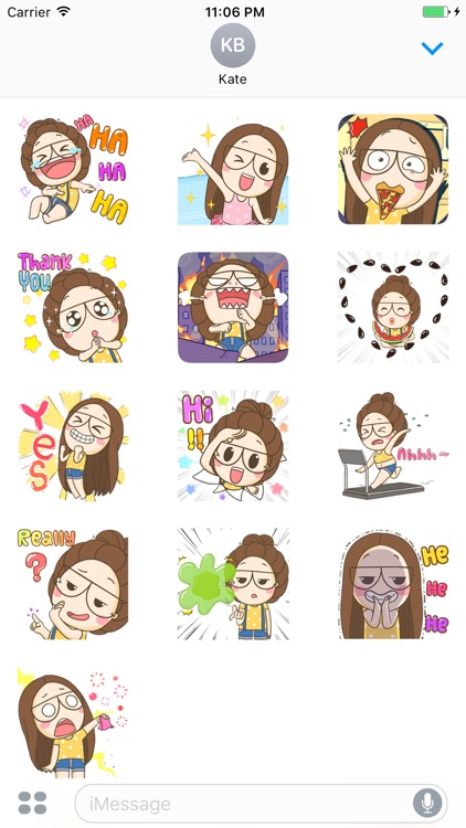 The Funny Girl Expression Stickers