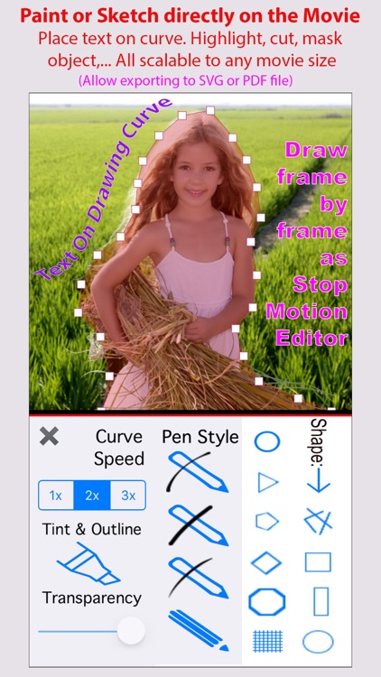 MovInk - Draw design cut full feature video editor