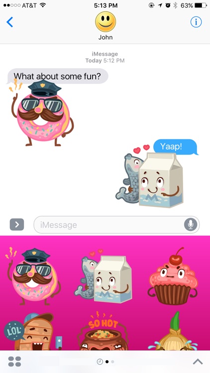 Food Tasty And Funny Stickers