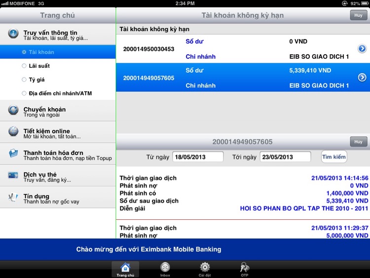 EIB Mobile for iPad