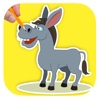 Preschool Coloring Book Game For Donkey Version