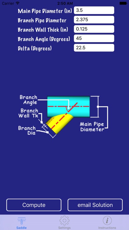 Pipe Saddle Layout Calculator: Cylinder Stanchion